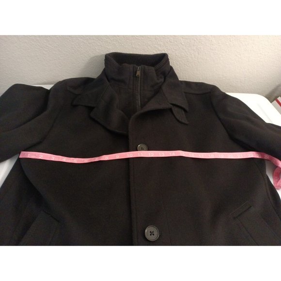 Men's Hugo Boss Cashmere Wool Black Double Layered Jacket Size 44R - Picture 13 of 14